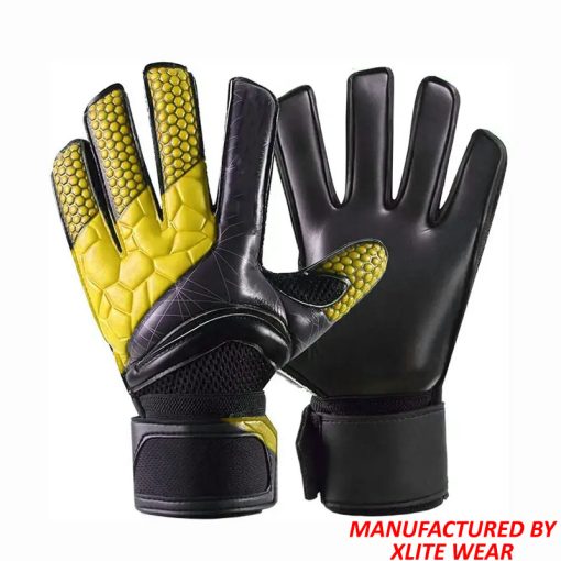 Custom Grip Goalkeeper Gloves with German latex palm and PU backhand by XLITE WEAR