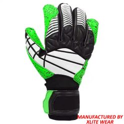 Custom Wraps Goalkeeper Gloves by Xlite Wear in Green and Black