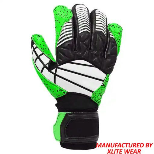 Custom Wraps Goalkeeper Gloves by Xlite Wear in Green and Black
