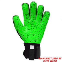 Custom Wraps Goalkeeper Gloves by Xlite Wear in Green and Black