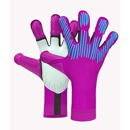 Xlite Purple Goalkeeper Gloves with premium latex palm and PU backhand