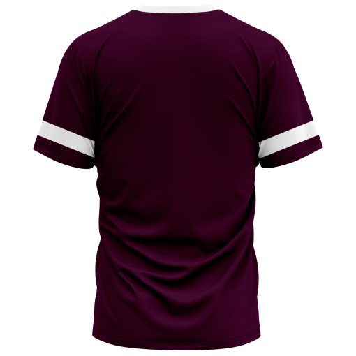 Maroon sports t-shirt with Custom Number, custom logo design by Xlitewear