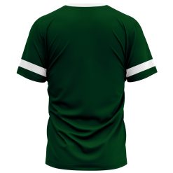 Green custom logo sports T-shirt simple back