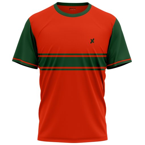Custom printing sports T-shirt in Red & green Dual Tone by Xlitewear