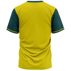 Custom printing sports T-shirt in yellow and green by Xlitewear