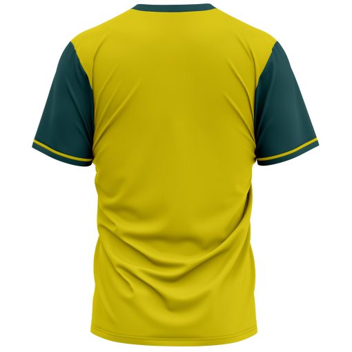 Custom printing sports T-shirt in yellow and green by Xlitewear