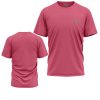 Plain pink performance shirt front and back view – private label ready by XliteWear