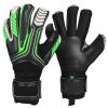Customizable Pro Goalkeeper Gloves with black and green design by Xlitewear