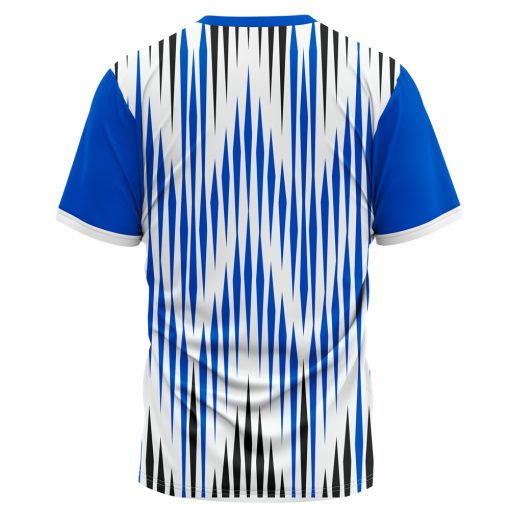 Player #15 blue custom t-shirt back design – manufactured by XLITEWEAR