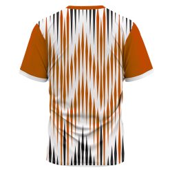 Back view of orange Player #15 custom t-shirt by XLITEWEAR