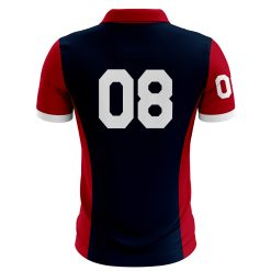 Back of custom polo shirt with number 08 – XLITEWEAR