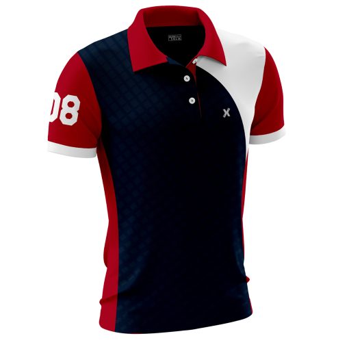 Custom logo polo shirt with sleeve number view B – XLITEWEAR