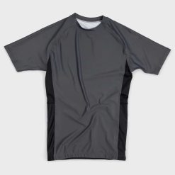 Custom Rash Guard Front Flat View in Grey