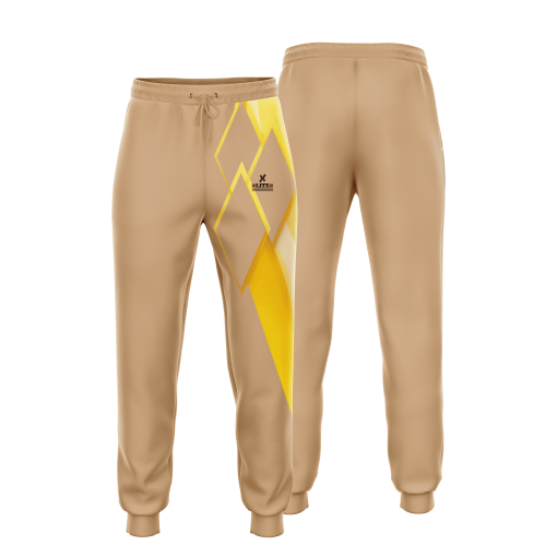 Terra Form Desert Glow Geometric Comfort Joggers in Earth-Tone Beige and Gold Accents - Image 4