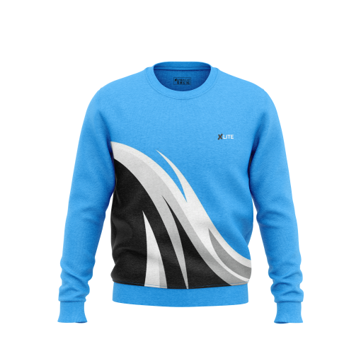 Blue Surge Wave Crewneck Sweatshirt