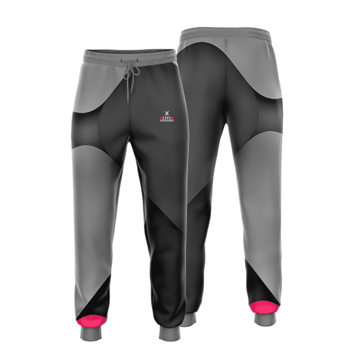 Core Axis Urban Pulse Street-Tech Joggers in Charcoal Black with Neon Pink Detail - Image 4