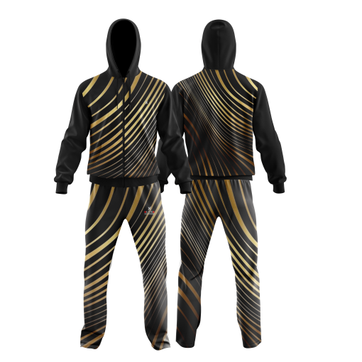Luxury Black & Gold Wave Tracksuit - Image 4