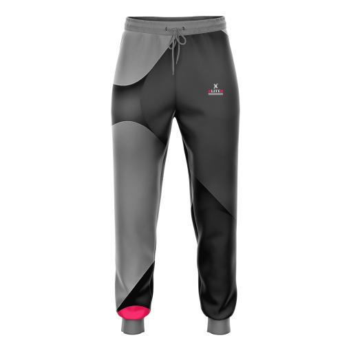 Core Axis Urban Pulse Street-Tech Joggers in Charcoal Black with Neon Pink Detail