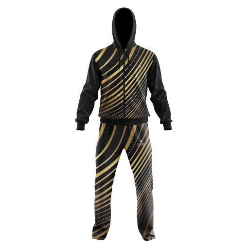 Luxury Black & Gold Wave Tracksuit