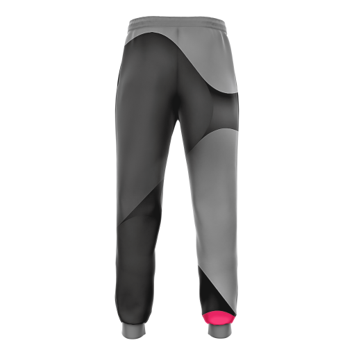 Core Axis Urban Pulse Street-Tech Joggers in Charcoal Black with Neon Pink Detail - Image 2