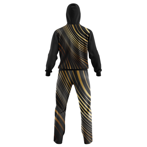 Luxury Black & Gold Wave Tracksuit - Image 2