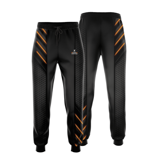 Ignis Core Velocity Streamline Joggers in Midnight Black with Neon Ember Accents - Image 4