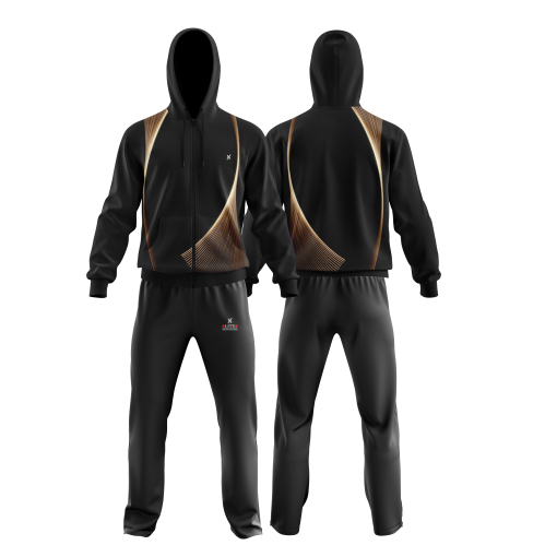 Black & Gold Arc Velocity Tracksuit - Image 4