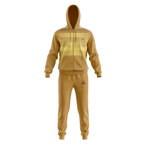 Golden Earth Gradient Tracksuit – Two-Tone Hoodie and Jogger Set