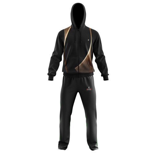 Black & Gold Arc Velocity Tracksuit