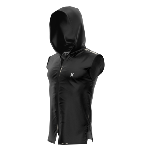 Blackout Power Sleeveless Hoodie – Premium Muscle-Fit Gym Tank with Gold Bodybuilding Graphic