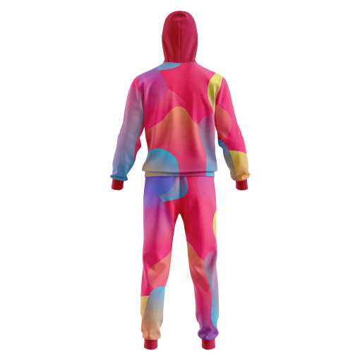 Radiant Spectrum Unisex Tracksuit – Vibrant Multicolor Gradient Hoodie - Image 2