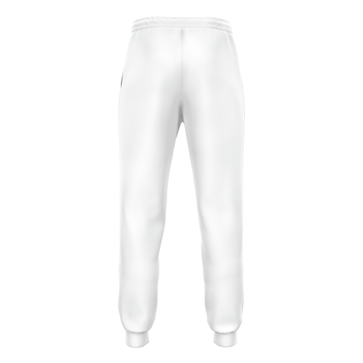 Drip Forge Splash-Tip Joggers in Arctic White with Golden Paint Drip Detail - Image 2
