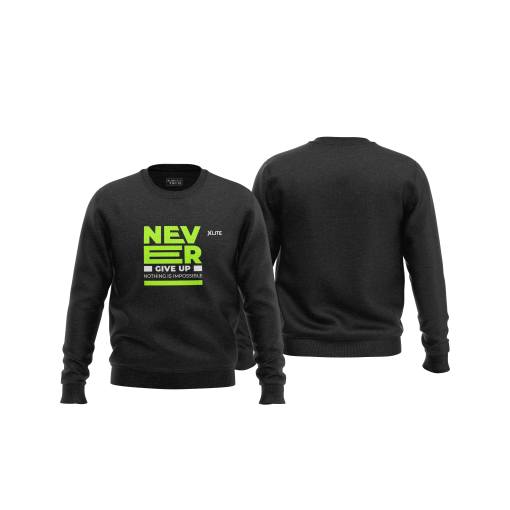 Never Give Up Motivational Crewneck Sweatshirt - Image 4