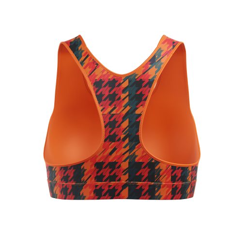 Flex Fit Power Sports Bra – Ember Houndstooth - Image 2