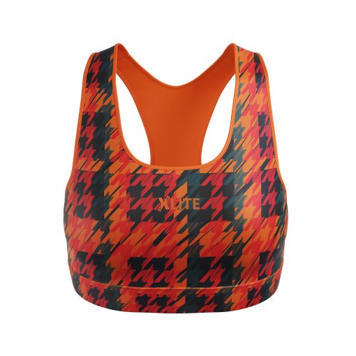 Flex Fit Power Sports Bra – Ember Houndstooth