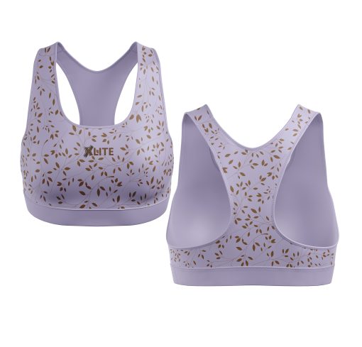 Flex Fit Bloom Sports Bra – Lavender Vine - Image 4