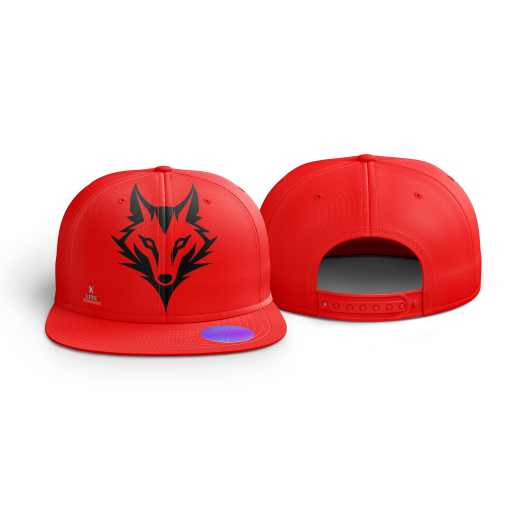Red Snapback Cap with Bold Wolf Graphic - Image 5