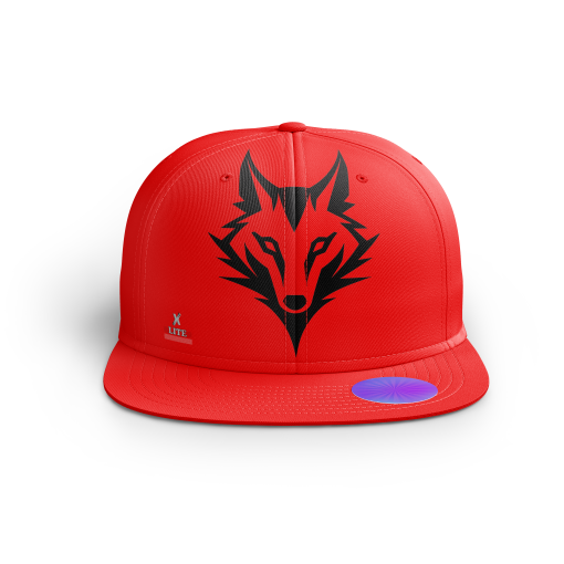 Red Snapback Cap with Bold Wolf Graphic - Image 4