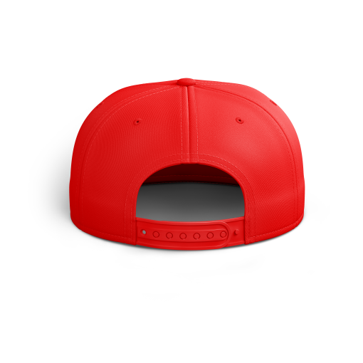 Red Snapback Cap with Bold Wolf Graphic - Image 2