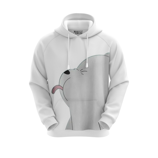 Playful Pup White Hoodie - Image 4