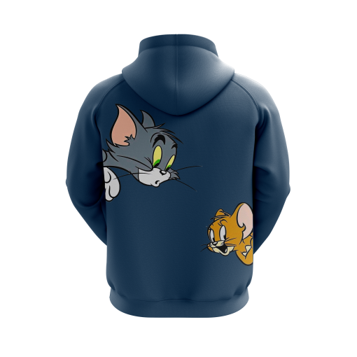 Tom & Jerry Peek Hoodie – Navy Blue - Image 2