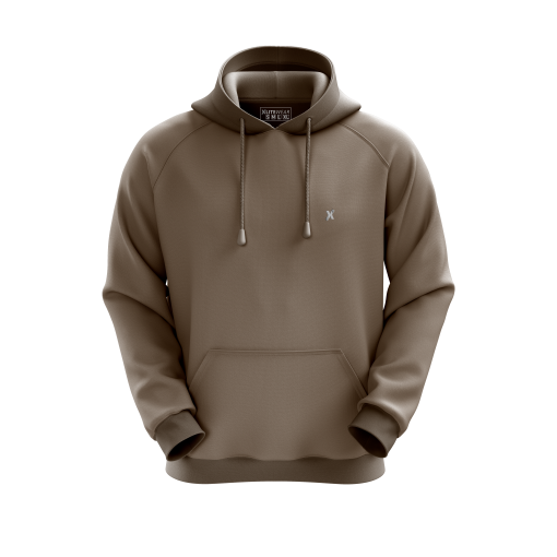 Minimalist Earth-Tone Hoodie with Subtle Logo Detail - Image 4