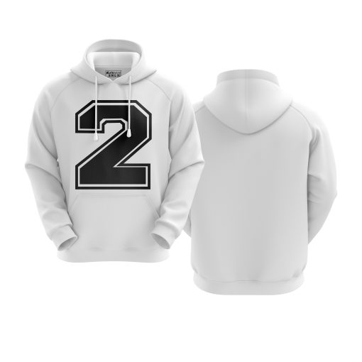 Bold Varsity Number 2 Hoodie – White - Image 5