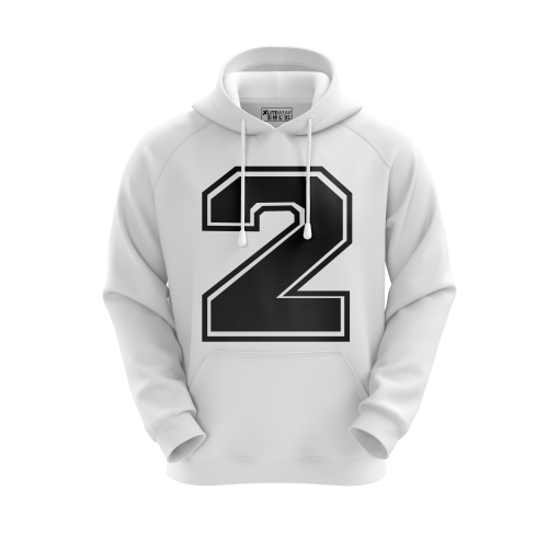 Bold Varsity Number 2 Hoodie – White - Image 4