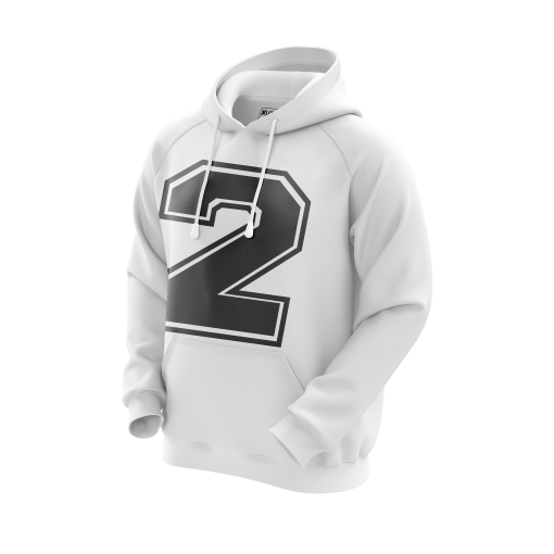 Bold Varsity Number 2 Hoodie – White