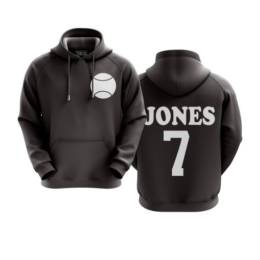 Jones #7 Sports Classic Hoodie – Charcoal Black - Image 5