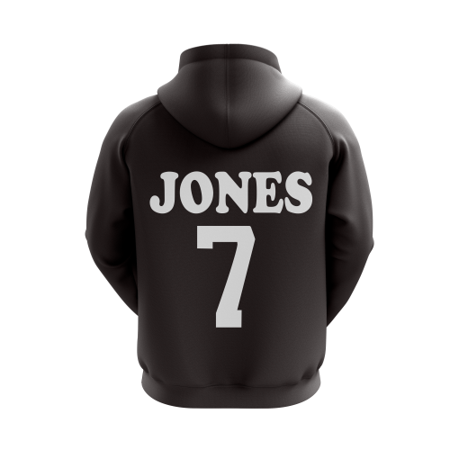 Jones #7 Sports Classic Hoodie – Charcoal Black - Image 2
