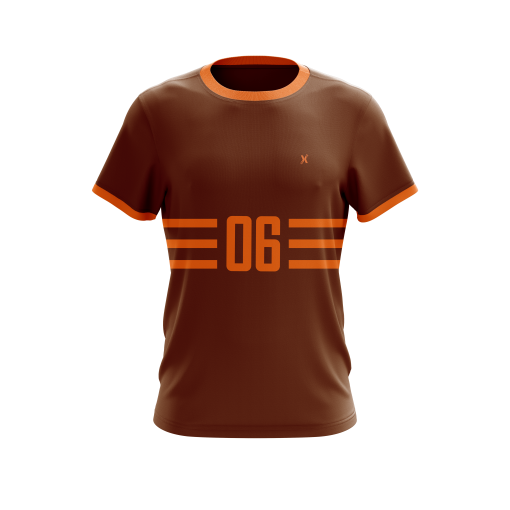 XLITE Retro Runner  Custom Soccer Jersey – Burnt Orange Edition - Image 3