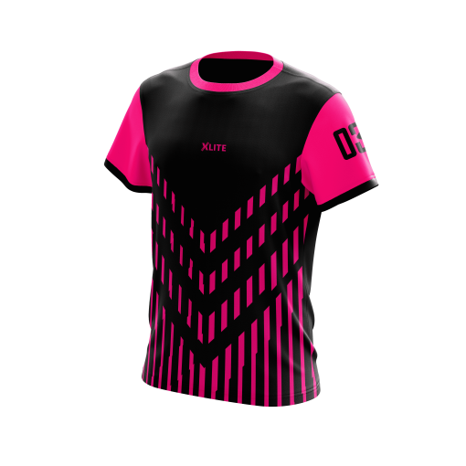 XLITE Pulse Strike Jersey – Black & Neon Pink