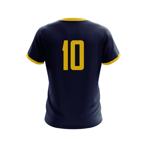 Custom Shard Velocity  Goalkeeper Jersey – Navy, Yellow & Cyan - Image 2